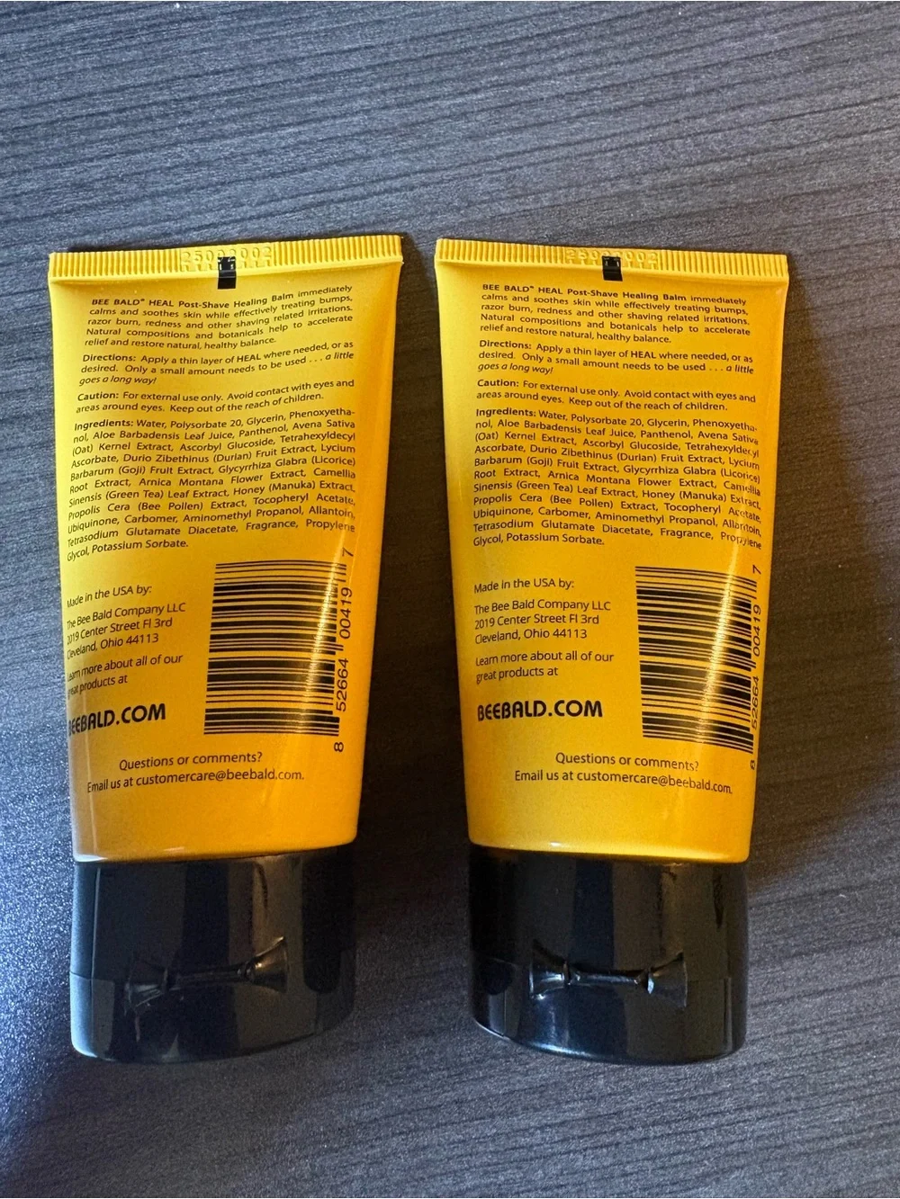 Bee Bald Heal Post Shave Healing Balm 2 Fl Oz (59 mL) Lot Of 2 New - Sealed